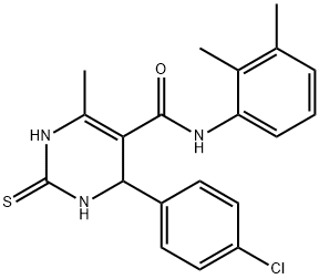 4-(4-chlorophenyl)-N-(2,3-dimethylphenyl)-6-methyl-2-thioxo-1,2,3,4-tetrahydropyrimidine-5-carboxamide Structure