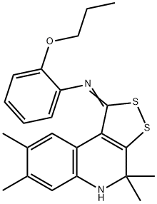 2-propoxy-N-[(1Z)-4,4,7,8-tetramethyl-4,5-dihydro-1H-[1,2]dithiolo[3,4-c]quinolin-1-ylidene]aniline Structure