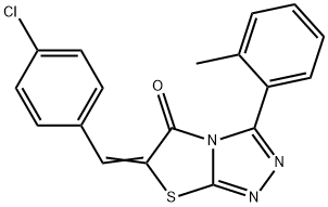 (6Z)-6-(4-chlorobenzylidene)-3-(2-methylphenyl)[1,3]thiazolo[2,3-c][1,2,4]triazol-5(6H)-one Structure