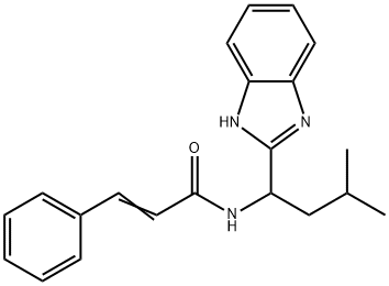 (2E)-N-[1-(1H-benzimidazol-2-yl)-3-methylbutyl]-3-phenylprop-2-enamide Structure