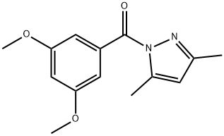(3,5-dimethoxyphenyl)(3,5-dimethyl-1H-pyrazol-1-yl)methanone Structure