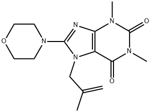 1,3-dimethyl-7-(2-methylprop-2-en-1-yl)-8-(morpholin-4-yl)-3,7-dihydro-1H-purine-2,6-dione 구조식 이미지