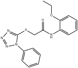 N-(2-ethoxyphenyl)-2-[(1-phenyl-1H-tetrazol-5-yl)sulfanyl]acetamide Structure