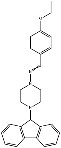 N-(4-ethoxybenzylidene)-4-(9H-fluoren-9-yl)piperazin-1-amine Structure