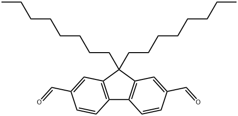 9,9-Di-n-octylfluorene-2,7-dicarboxaldehyde Structure