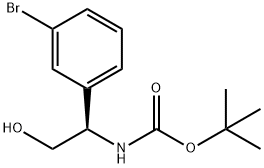카르밤산,[(1R)-1-(3-브로모페닐)-2-히드록시에틸]-,1,1-디메틸에틸에스테르(9CI) 구조식 이미지