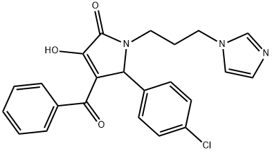 1-(3-(1H-imidazol-1-yl)propyl)-4-benzoyl-5-(4-chlorophenyl)-3-hydroxy-1H-pyrrol-2(5H)-one Structure