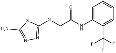 2-[(5-amino-1,3,4-thiadiazol-2-yl)sulfanyl]-N-[2-(trifluoromethyl)phenyl]acetamide Structure