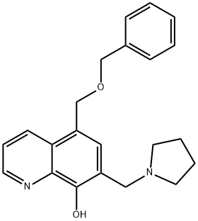 5-[(Benzyloxy)methyl]-7-(1-pyrrolidinylmethyl)-8-quinolinol Structure