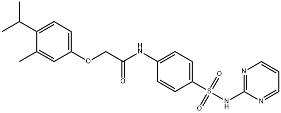 2-(4-isopropyl-3-methylphenoxy)-N-{4-[(2-pyrimidinylamino)sulfonyl]phenyl}acetamide 구조식 이미지