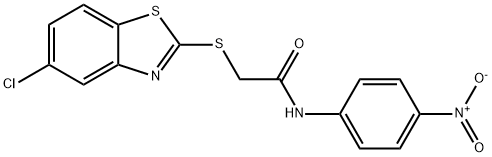 2-[(5-chloro-1,3-benzothiazol-2-yl)sulfanyl]-N-(4-nitrophenyl)acetamide Structure