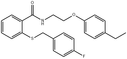 N-[2-(4-ethylphenoxy)ethyl]-2-[(4-fluorobenzyl)sulfanyl]benzamide Structure