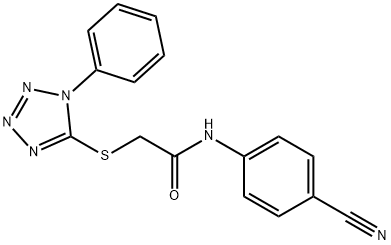 N-(4-cyanophenyl)-2-[(1-phenyl-1H-tetrazol-5-yl)sulfanyl]acetamide Structure