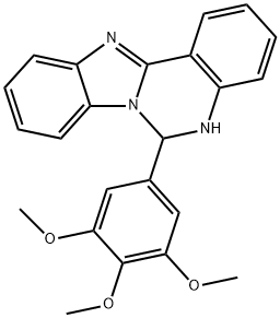 6-(3,4,5-trimethoxyphenyl)-5,6-dihydrobenzo[4,5]imidazo[1,2-c]quinazoline 구조식 이미지