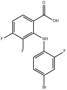 2-((4-Bromo-2-fluorophenyl)amino)-3,4-difluorobenzoic acid Structure