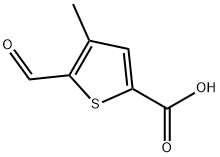 5-formyl-4-methylthiophene-2-carboxylic acid 구조식 이미지