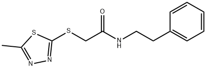 2-[(5-methyl-1,3,4-thiadiazol-2-yl)sulfanyl]-N-(2-phenylethyl)acetamide Structure