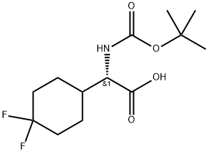 tert-butoxycarbonylamino-(4,4-difluoro-cyclohexyl)-acetic acid 구조식 이미지