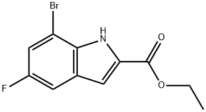 7-bromo-5-fluoro-1H-indole-2-carboxylic acid ethyl ester Structure