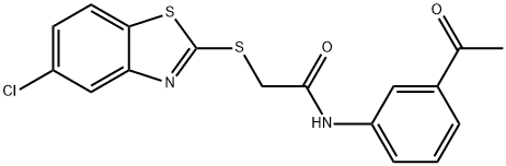 N-(3-acetylphenyl)-2-[(5-chloro-1,3-benzothiazol-2-yl)sulfanyl]acetamide Structure