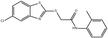 2-[(5-chloro-1,3-benzothiazol-2-yl)sulfanyl]-N-(2-methylphenyl)acetamide Structure