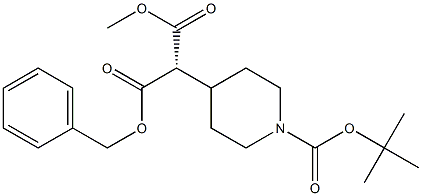(S)-tert-butyl 4-(1-(benzyloxycarbonyl)-2-methoxy-2-oxoethyl)piperidine-1-carboxylate 구조식 이미지