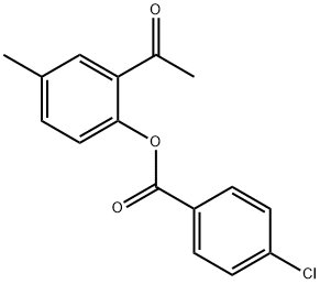 2-acetyl-4-methylphenyl 4-chlorobenzoate 구조식 이미지