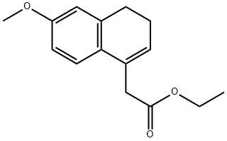에틸2-(6-메톡시-3,4-디히드로나프탈렌-1-일)아세테이트 구조식 이미지