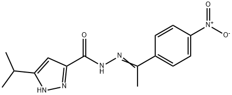 N'-[(1Z)-1-(4-nitrophenyl)ethylidene]-3-(propan-2-yl)-1H-pyrazole-5-carbohydrazide Structure