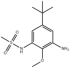 N-(3-amino-5-tert-butyl-2-methoxyphenyl)methanesulfonamide 구조식 이미지