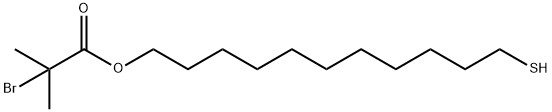 2-(2-Bromoisobutyryloxy)undecyl thiol 구조식 이미지