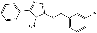 3-[(3-bromobenzyl)sulfanyl]-5-phenyl-4H-1,2,4-triazol-4-amine 구조식 이미지