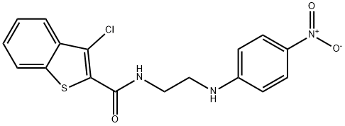 3-chloro-N-{2-[(4-nitrophenyl)amino]ethyl}-1-benzothiophene-2-carboxamide 구조식 이미지