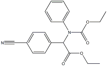 Ethyl 2-(4-cyanophenyl)-2-((ethoxycarbonyl)(phenyl)amino)acetate Structure