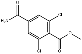 methyl 4-carbamoyl-2,6-dichlorobenzoate 구조식 이미지