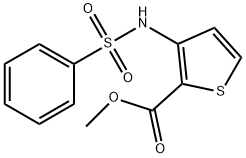 methyl 3-(phenylsulfonamido)thiophene-2-carboxylate 구조식 이미지