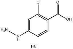 2-Chloro-4-hydrazinylbenzoic acid hydrochloride Structure