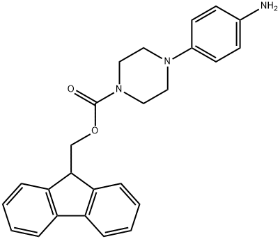 (9H-Fluoren-9-yl)methyl 4-(4-aminophenyl)piperazine-1-carboxylate 구조식 이미지
