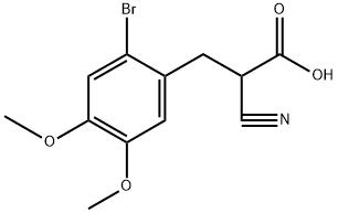 3-(2-Bromo-4,5-dimethoxyphenyl)-2-cyanopropionic Acid 구조식 이미지