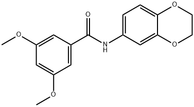 N-(2,3-dihydro-1,4-benzodioxin-6-yl)-3,5-dimethoxybenzamide Structure