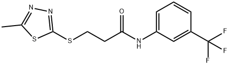 3-[(5-methyl-1,3,4-thiadiazol-2-yl)sulfanyl]-N-[3-(trifluoromethyl)phenyl]propanamide Structure