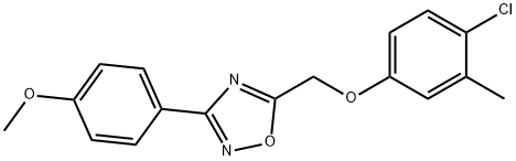 5-[(4-chloro-3-methylphenoxy)methyl]-3-(4-methoxyphenyl)-1,2,4-oxadiazole Structure
