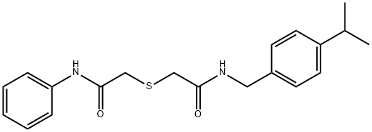 2-{[2-oxo-2-(phenylamino)ethyl]sulfanyl}-N-[4-(propan-2-yl)benzyl]acetamide Structure