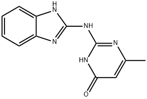 2-(1H-benzimidazol-2-ylamino)-6-methyl-4(3H)-Pyrimidinone 구조식 이미지