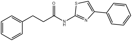 3-phenyl-N-(4-phenyl-1,3-thiazol-2-yl)propanamide 구조식 이미지