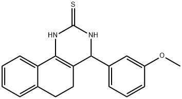 4-(3-methoxyphenyl)-3,4,5,6-tetrahydrobenzo[h]quinazoline-2-thiol Structure