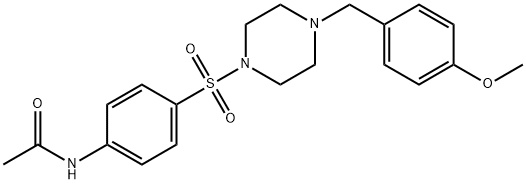 N-(4-{[4-(4-methoxybenzyl)piperazin-1-yl]sulfonyl}phenyl)acetamide 구조식 이미지
