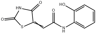 2-(2,4-dioxo-1,3-thiazolidin-5-ylidene)-N-(2-hydroxyphenyl)acetamide 구조식 이미지