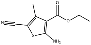 ethyl 2-amino-5-cyano-4-methylthiophene-3-carboxylate 구조식 이미지
