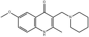 6-Methoxy-2-methyl-3-piperidin-1-ylmethyl-1H-quinolin-4-one Structure